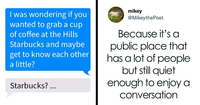 Woman Goes Viral On Twitter For Showing A Dramatic Message A Guy Sent Her When She Suggested To Meet At Starbucks For Their First Date