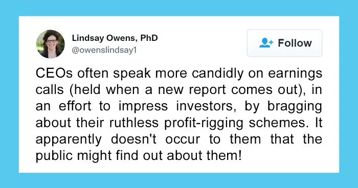 Economist Is Disgusted By These CEOs Who Brag About Their High Prices While Blaming Inflation, Exposes Them On Twitter