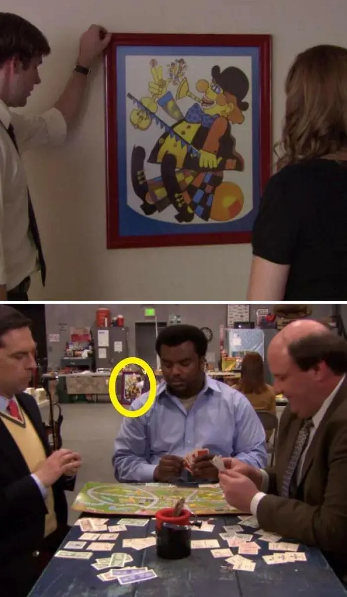 One Item At The Garage Sale Is The Stuck-To-The-Wall Painting From When Jim Buys Pam Their House. So They Finally Got It Off The Wall