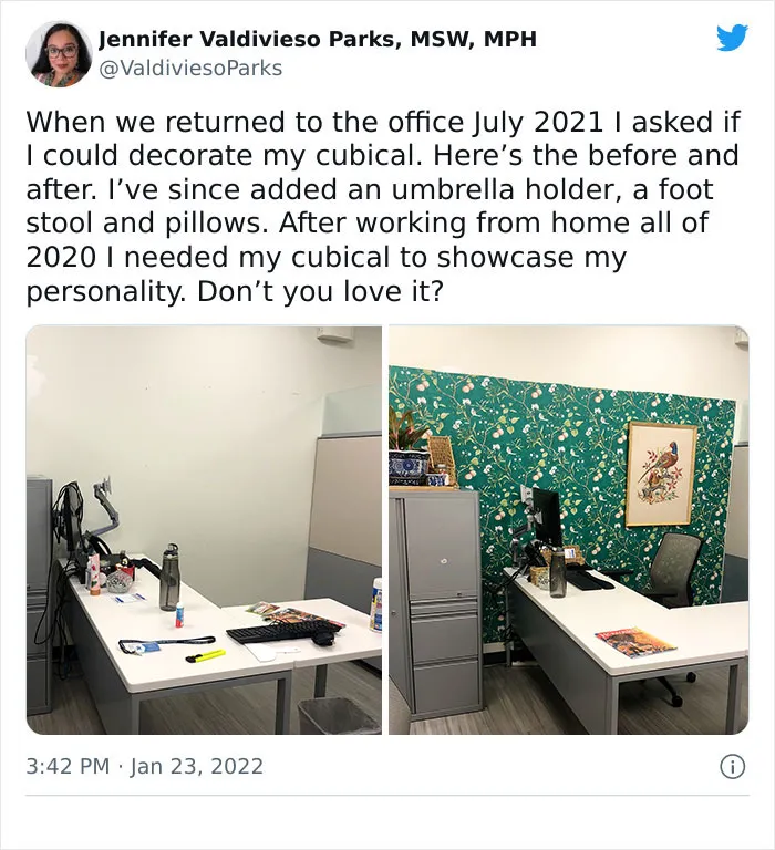 30 Times Staff Transformed Their Lifeless Office Cubicles Into Something Wonderful