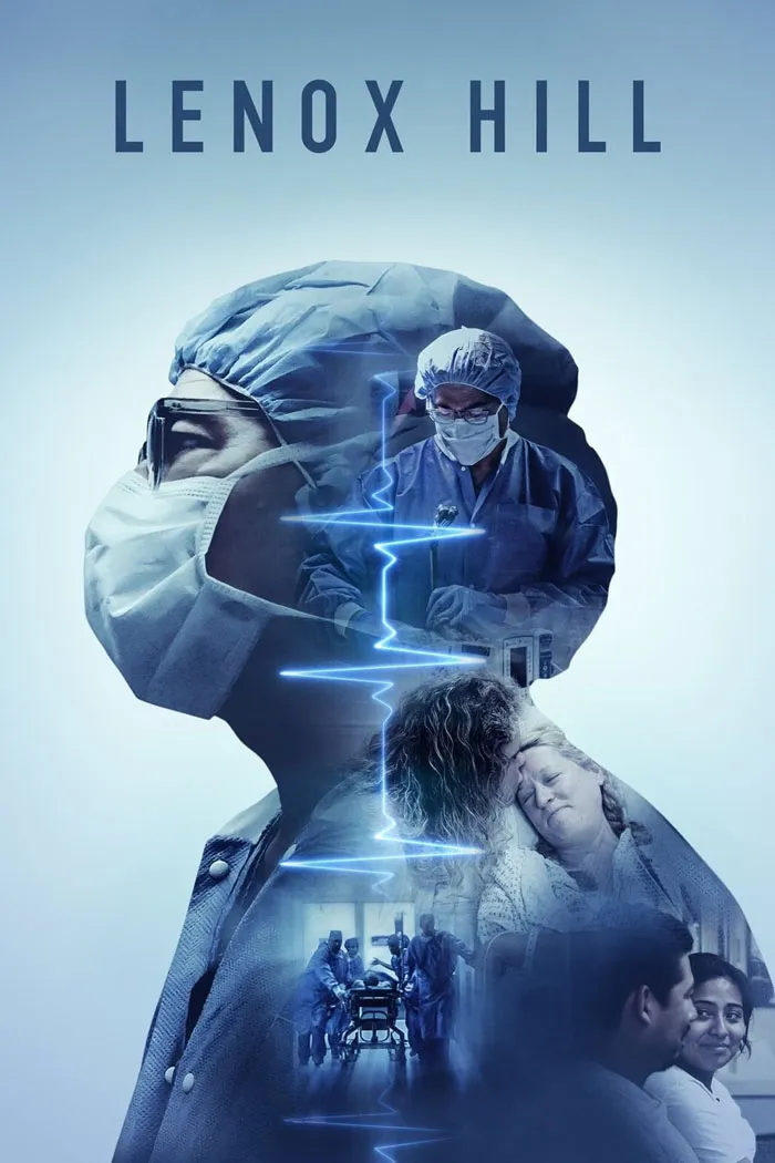 Medical workers in scrubs and masks, featuring scenes from a hospital setting, representing a doctor-focused TV show.