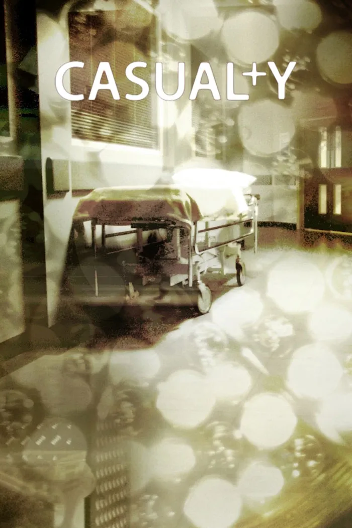 Hospital stretcher in a dimly lit corridor, representing medical workers in TV shows.
