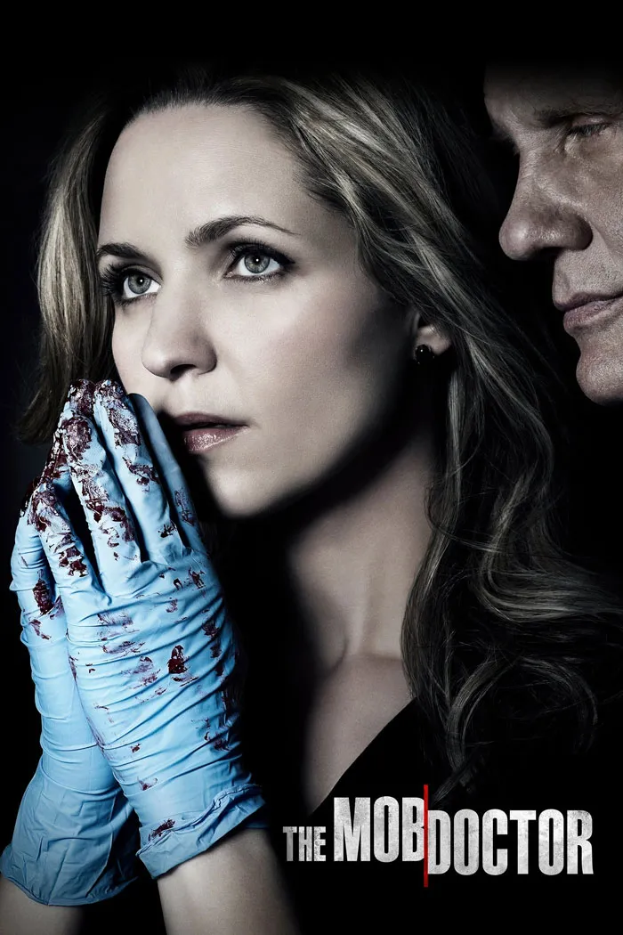 Woman in a medical drama, wearing a bloody glove, symbolizing intense doctor and medical worker themes.