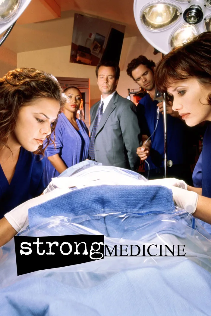 Medical workers in an operating room setting from the TV show "Strong Medicine."