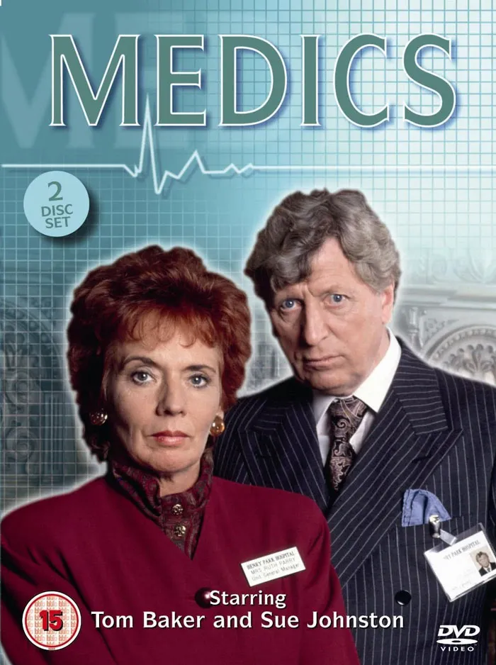 DVD cover of the show "Medics" featuring two actors in medical attire.