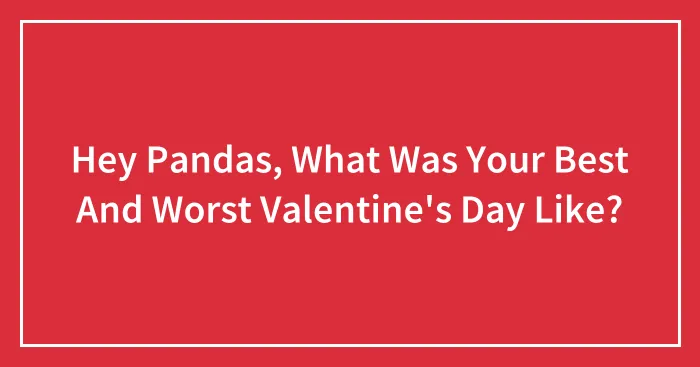 Hey Pandas, What Was Your Best And Worst Valentine's Day Like? (Closed)