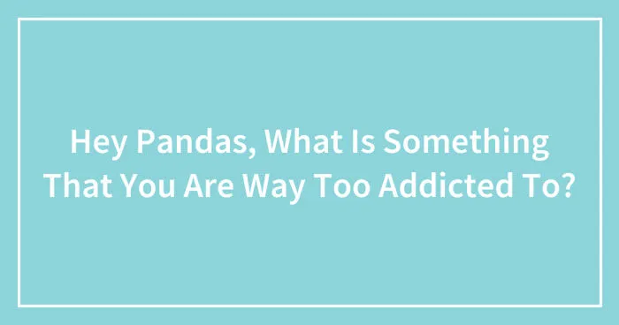 Hey Pandas, What Is Something That You Are Way Too Addicted To? (Closed)