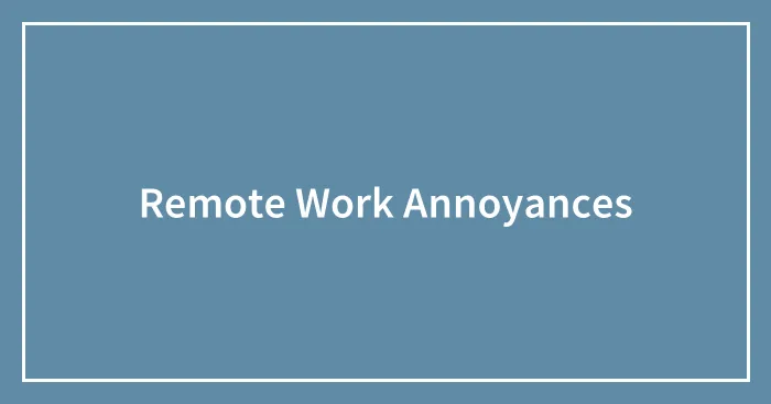 Remote Work Annoyances