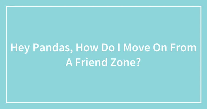 Hey Pandas, How Do I Move On From A Friend Zone? (Closed)