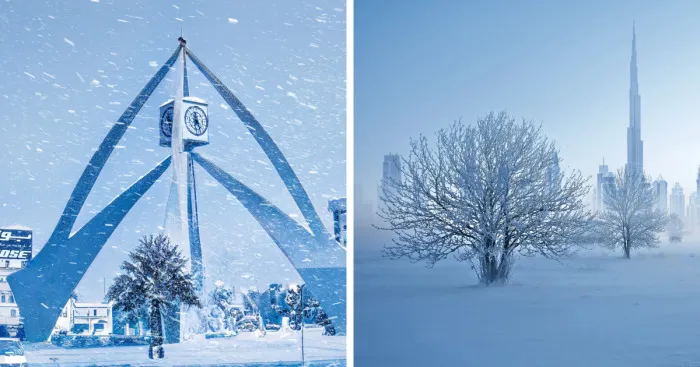 Dubai If It Had A Snowy Winter (13 Pics)