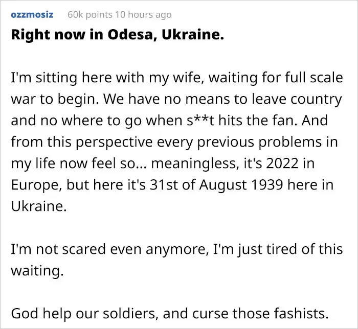 Russia Just Invaded Ukraine And People Are Going Online To Let Others Know How Scary It Is (30 Posts)