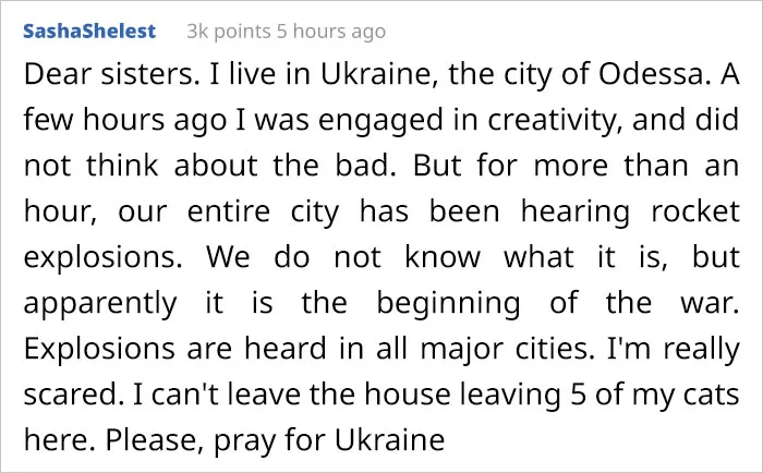 Russia Just Invaded Ukraine And People Are Going Online To Let Others Know How Scary It Is (30 Posts)