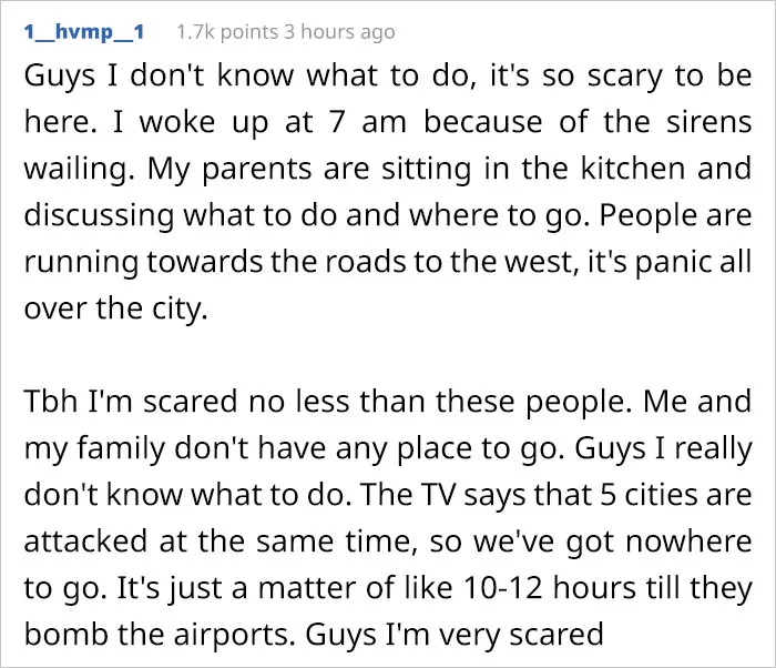 Russia Just Invaded Ukraine And People Are Going Online To Let Others Know How Scary It Is (30 Posts)