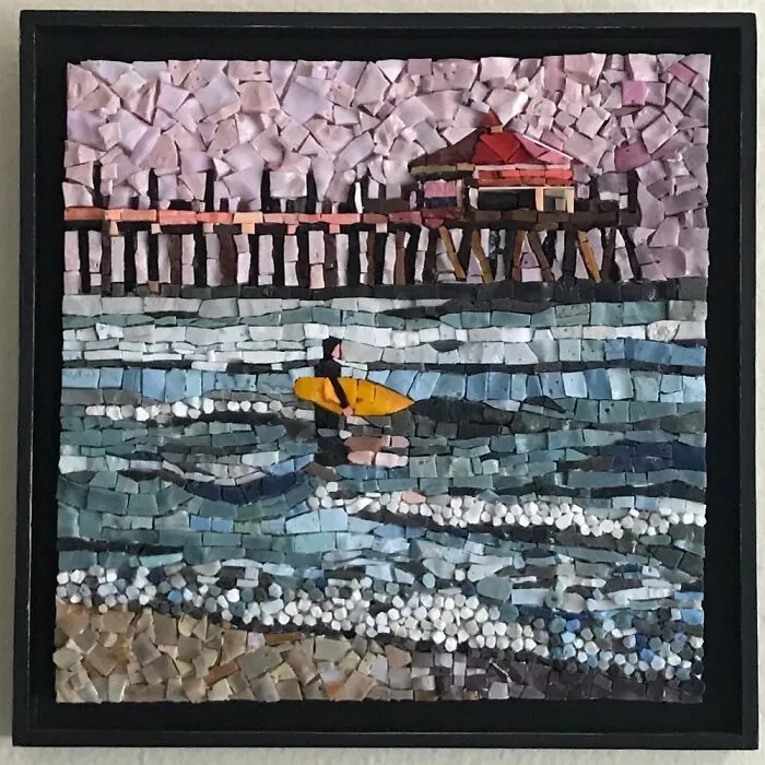 30 Times I Created Mosaic Art Using Upcycled Surfboards And Other Things