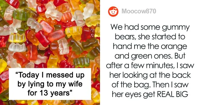 "I Don’t Think I’ll Get Any More Gummy Bears": Wife Finds Out Her Husband Has Been Lying About Gummy Flavors For 13 Years