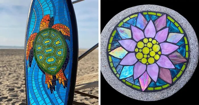 30 Times I Created Mosaic Art Using Upcycled Surfboards And Other Things