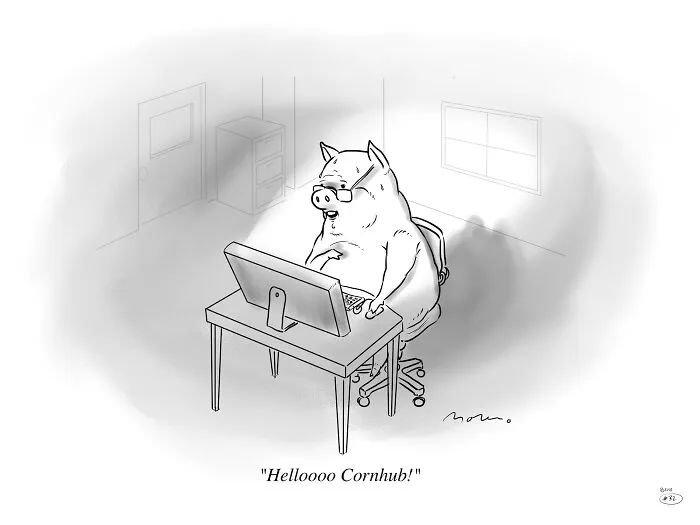 25 Absurd-Yet-Funny Cartoons I've Made That Got Rejected By "The New Yorker" (New Pics)
