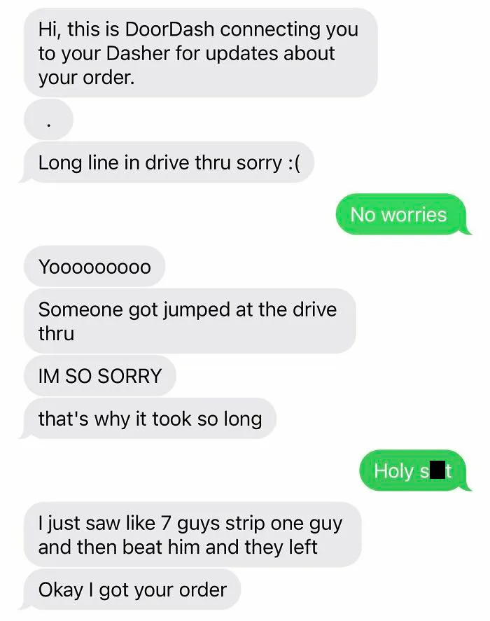 35 Texts From Food Delivery Workers That Might Make You Laugh