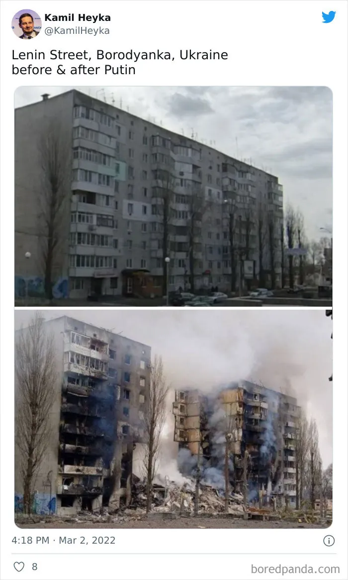 'Before And After': 20 Devastating Images From Ukraine That Show How Quickly The War Destroys Everything