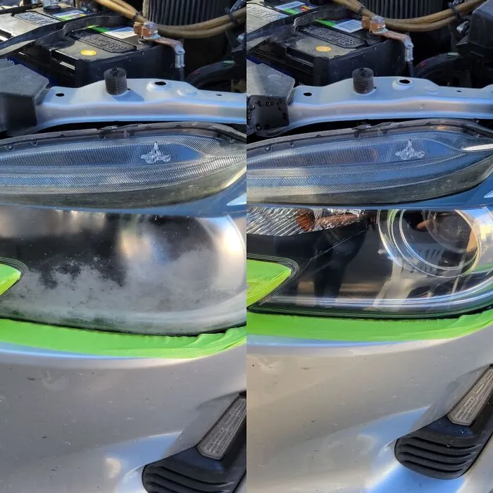 He restaurado mis propios faros hoy y estoy bastante orgulloso del resultado. Me he ahorrado más de 100 dólares en comparación con la compra en un taller