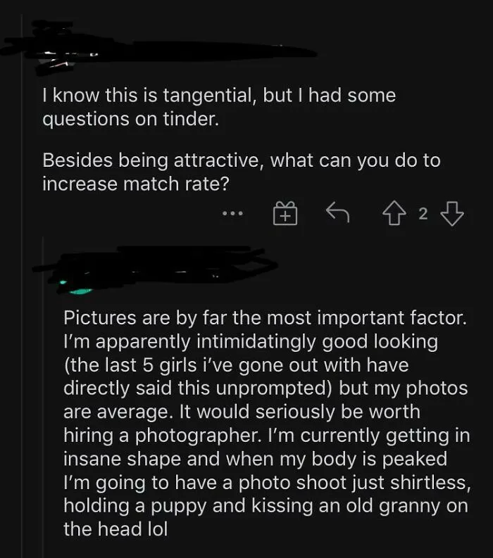 “Intimidatingly Good Looking” Gtfo That Was Not The Question