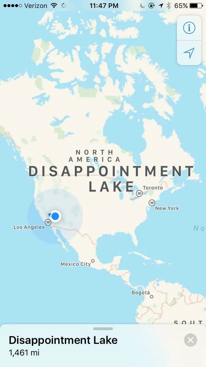 A Few Years Ago, Zooming Out Made Everything Become Disappointment Lake