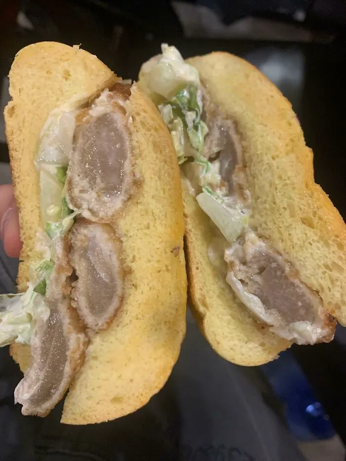 El sándwich de pollo que compré hoy en Mr Beast Burger