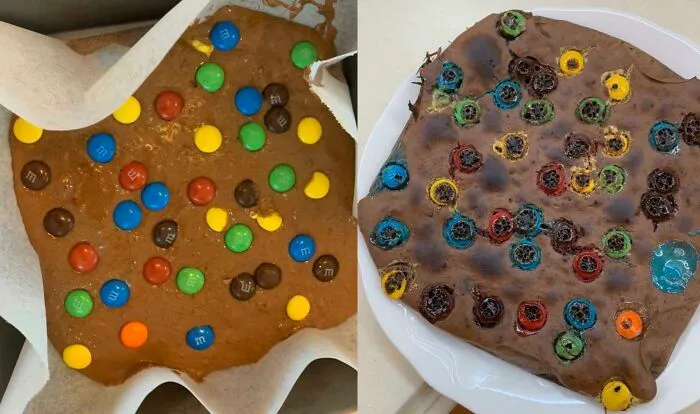My Attempt At Baking A Brownie Turned Out Like A Before And After Picture Of Meth Addiction