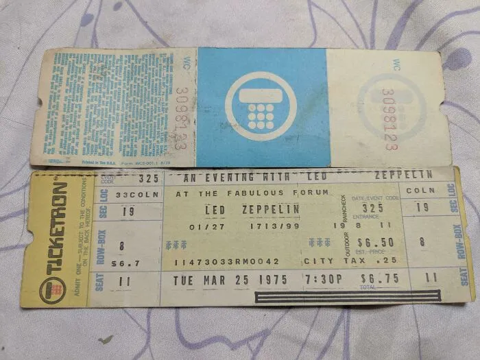 Mi padre ha encontrado las entradas del concierto de Led Zeppelin que había perdido... hace 44 años