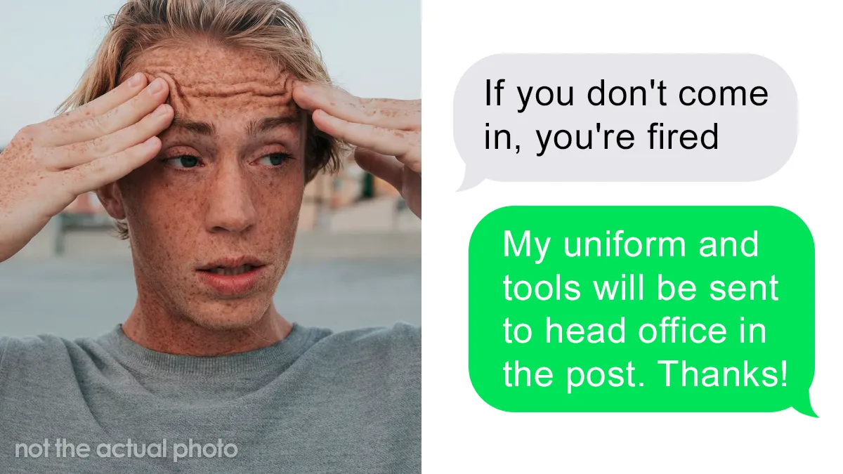 Employee Shares Screenshots Of His Manager Completely Losing It After He Refused To Come In On His Day Off
