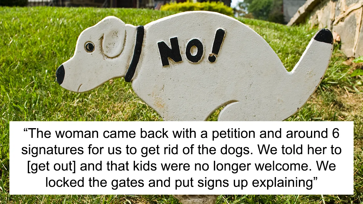 Couple Lets Neighbors' Kids Play In Their Backyard But Changes Their Mind After Neighborhood Karen Demands They Get Rid Of Their 2 Dogs