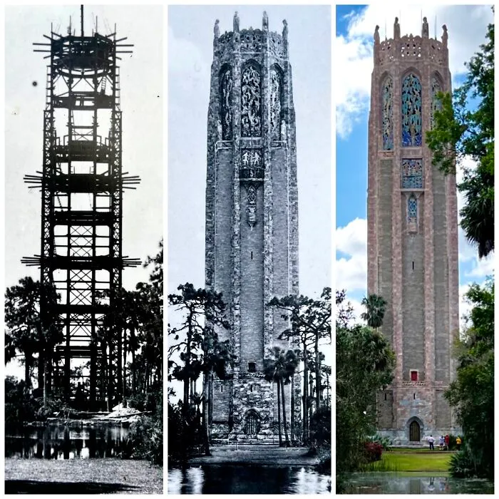 La torre Bok (construida en 1929) y hoy …