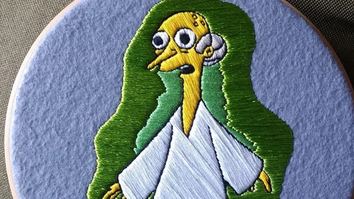 I Spend 10-30 Hours To Recreate Scenes From The Simpsons With Embroidery (30 Pics)