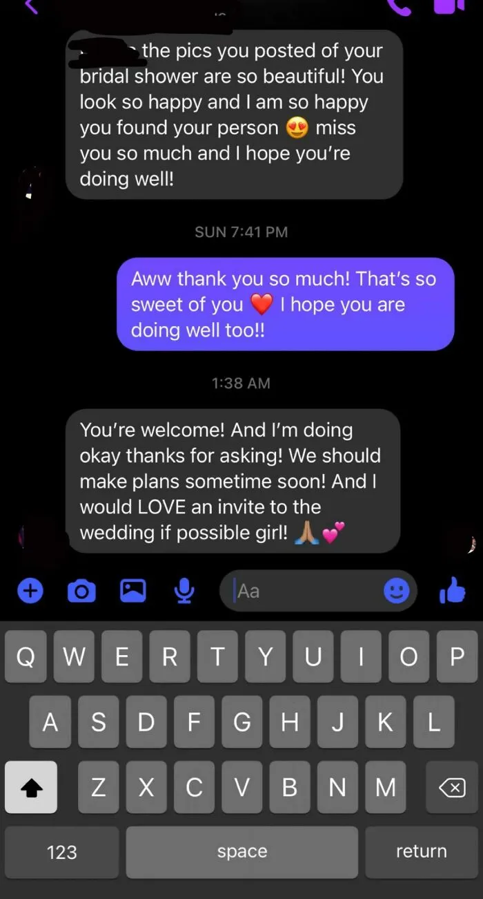 A Girl I Haven’t Spoken To Since Graduating High School Just Straight Up Asked For A Wedding Invite