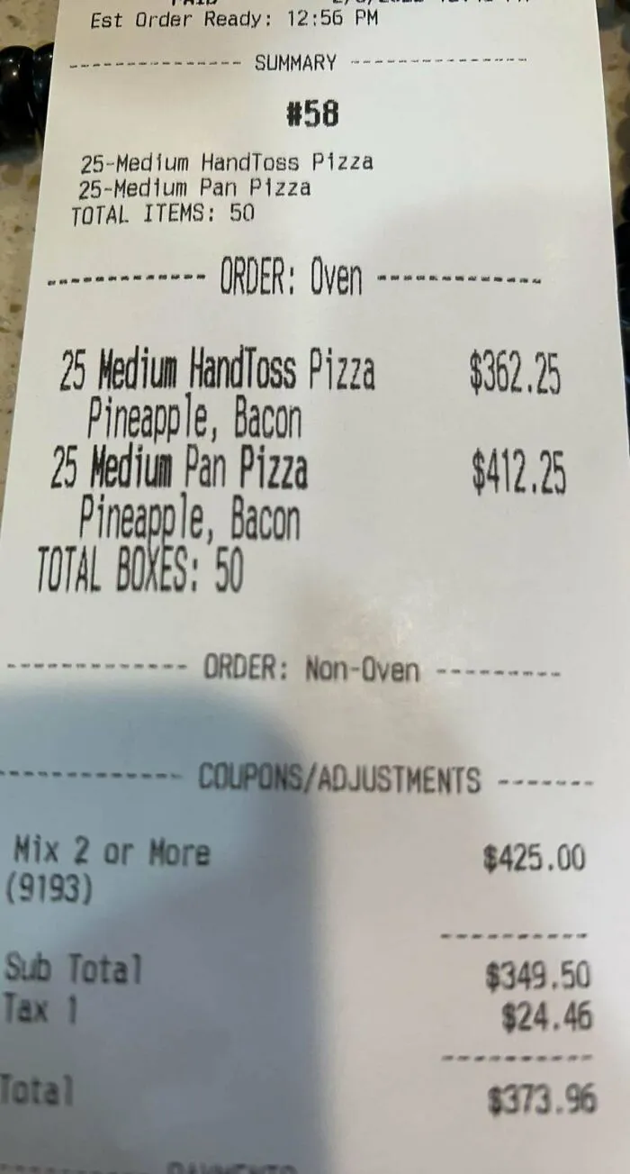This Order. Only Me In The Store. Took Me An Hour And A Half