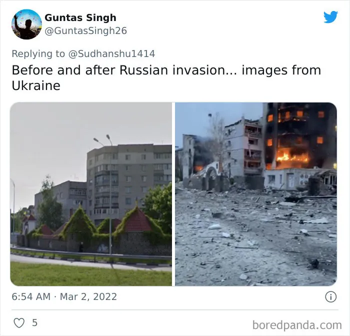 'Before And After': 20 Devastating Images From Ukraine That Show How Quickly The War Destroys Everything