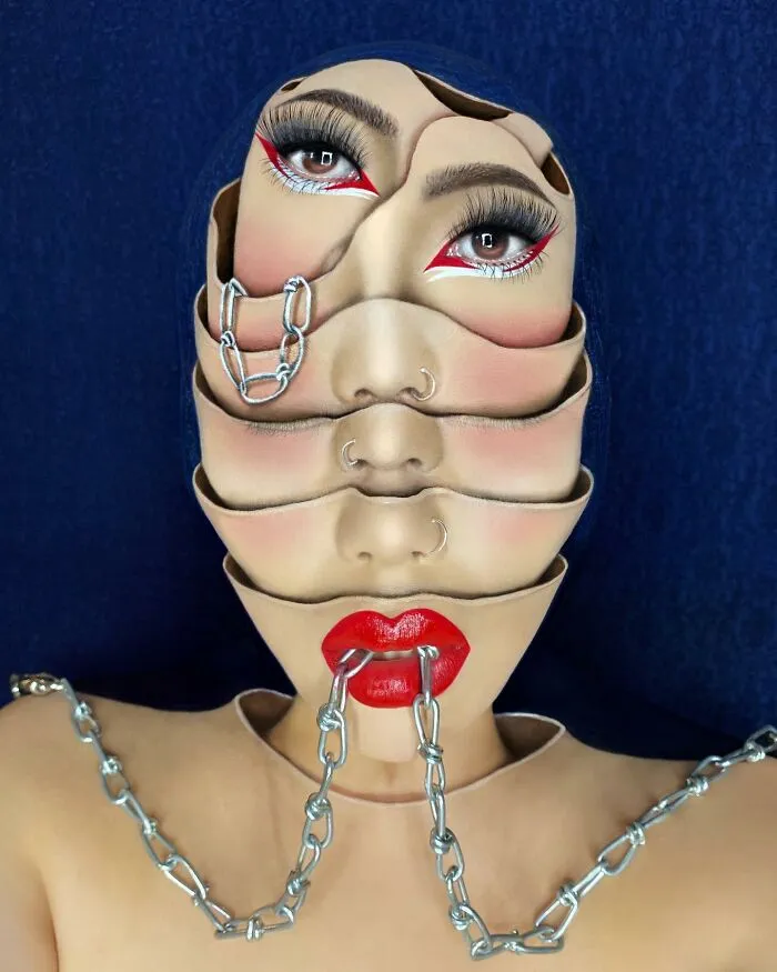 Maquillaje extraordinario: 30 looks de ilusiones ópticas creados por esta maquilladora (Nuevas imágenes)