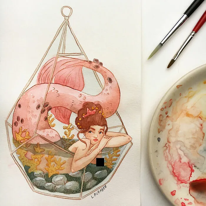 I Drew One Mermaid A Day For All Of May (31 Pics)
