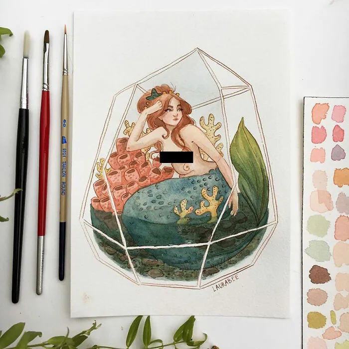 I Drew One Mermaid A Day For All Of May (31 Pics)