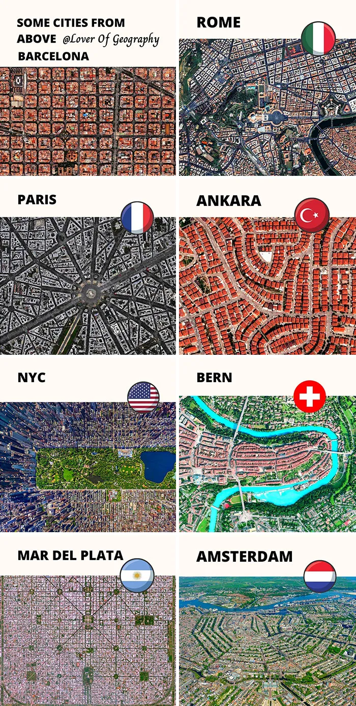 This Post Shows Some Cities From Different Countries From Above