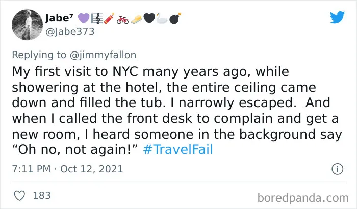 40 Of The Weirdest And Funniest Travel Experiences People Shared For Fallon’s #TravelFail Challenge