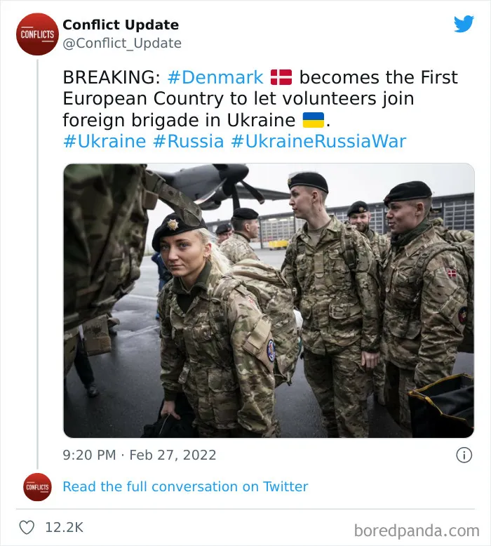 Denmark Becomes The First European Country To Let Volunteers Join Foreign Brigade In Ukraine