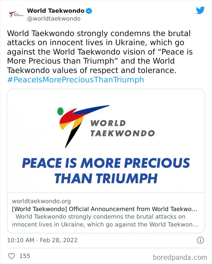 The International Judo Federation Cited "The Ongoing War Conflict In Ukraine" For Suspending Putin's Honorary President Status