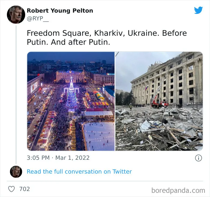 'Before And After': 20 Devastating Images From Ukraine That Show How Quickly The War Destroys Everything