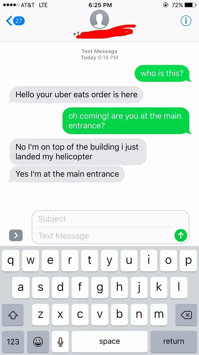 35 Texts From Food Delivery Workers That Might Make You Laugh