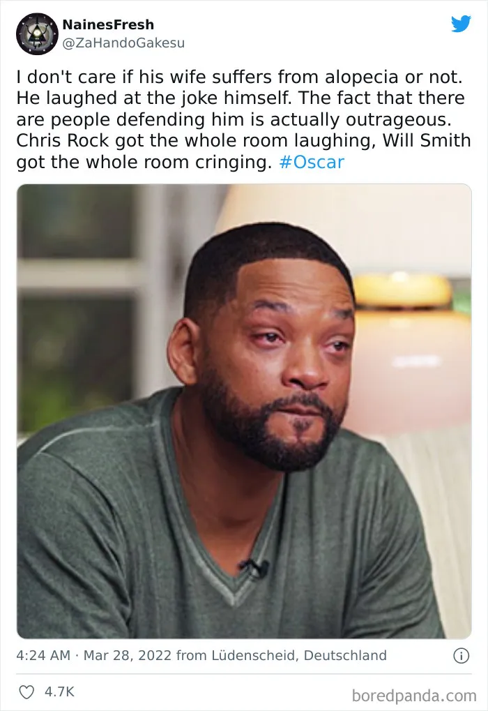 Here’s How People Reacted To Will Smith Slapping Chris Rock During The Live Oscars Broadcast (40 Posts)