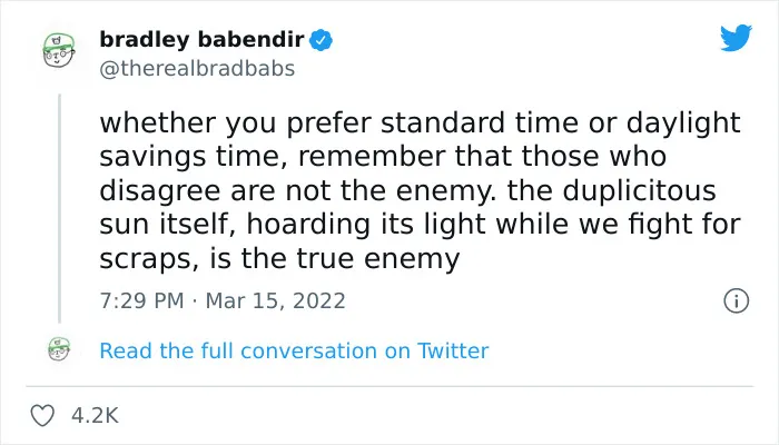 The US Senate Just Voted To Make Daylight Saving Time Permanent In 2023, And Here Are 30 Of People's Best Reactions