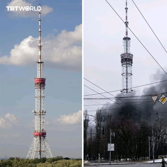 "Antes y después": 20 Imágenes devastadoras de Ucrania mostrando la veloz destrucción de la guerra
