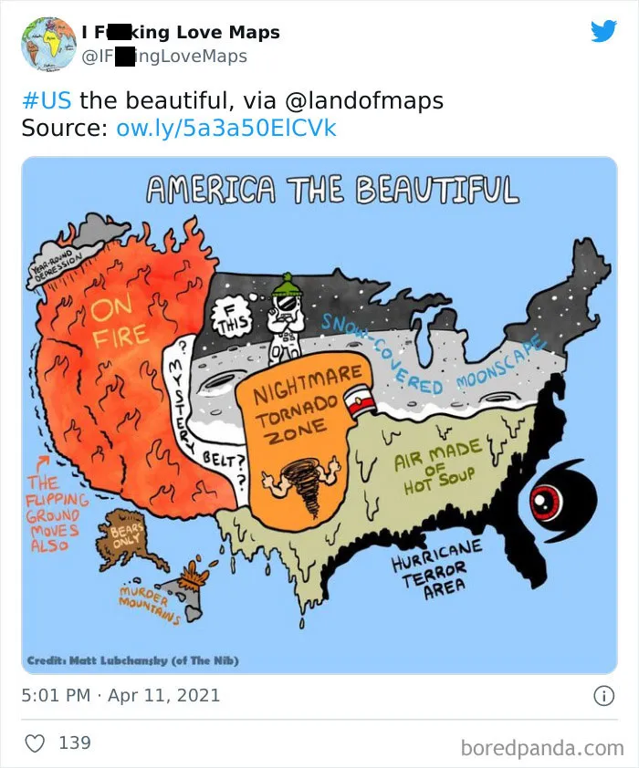 35 Unusual Maps That Might Change How You See The World, As Shared In This Online Account
