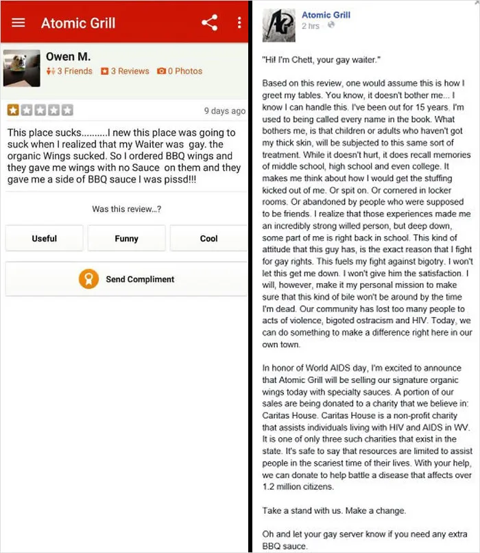 Ewww! A Gay Waiter!